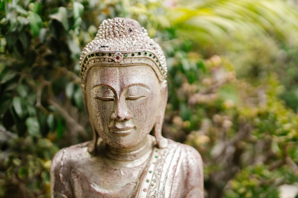 statue of buddha in the garden